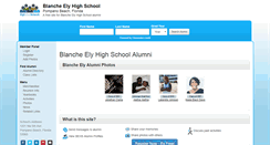 Desktop Screenshot of blancheelyhighschoolalumni.com