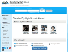 Tablet Screenshot of blancheelyhighschoolalumni.com